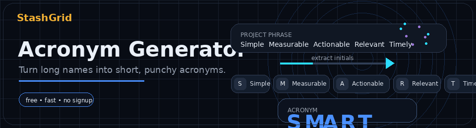 Acronym Generator — StashGrid